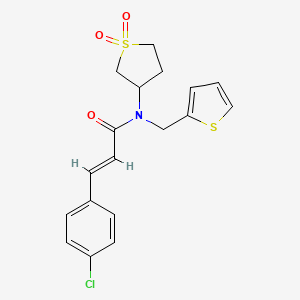 (2E)-3-(4-chlorophenyl)-N-(1,1-dioxidotetrahydrothiophen-3-yl)-N-(thiophen-2-ylmethyl)prop-2-enamide