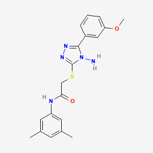 2-[4-amino-5-(3-methoxyphenyl)(1,2,4-triazol-3-ylthio)]-N-(3,5-dimethylphenyl) acetamide