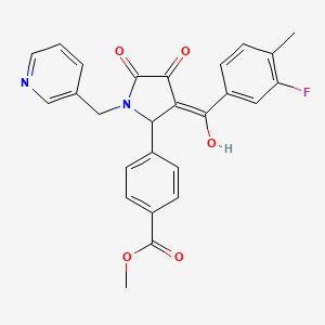 Methyl 4-(3-(3-fluoro-4-methylbenzoyl)-4-hydroxy-5-oxo-1-(pyridin-3-ylmethyl)-2,5-dihydro-1H-pyrrol-2-yl)benzoate