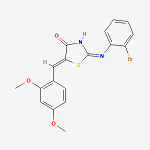 (5Z)-2-[(2-bromophenyl)amino]-5-(2,4-dimethoxybenzylidene)-1,3-thiazol-4(5H)-one