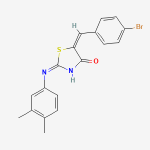 (5E)-5-(4-bromobenzylidene)-2-[(3,4-dimethylphenyl)amino]-1,3-thiazol-4(5H)-one