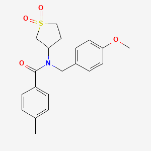 N-(1,1-dioxothiolan-3-yl)-N-[(4-methoxyphenyl)methyl]-4-methylbenzamide