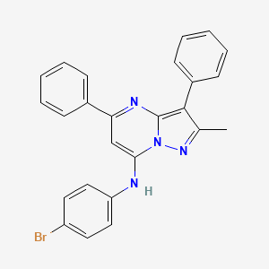 N-(4-bromophenyl)-2-methyl-3,5-diphenylpyrazolo[1,5-a]pyrimidin-7-amine