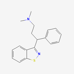 molecular formula C18H20N2S B1213463 N,N-Dimethylamino-3-phenyl-3-(1,2-benzisothiazol-3-yl)propylamine CAS No. 83796-68-3