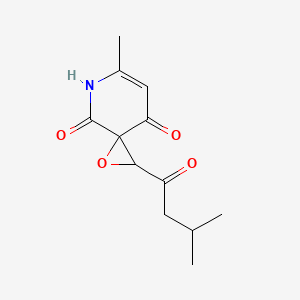6-Methyl-2-(3-methyl-1-oxobutyl)-1-oxa-5-azaspiro(2.5)oct-6-ene-4,8-dione