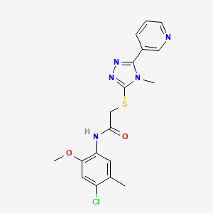 N-(4-chloro-2-methoxy-5-methylphenyl)-2-{[4-methyl-5-(pyridin-3-yl)-4H-1,2,4-triazol-3-yl]sulfanyl}acetamide