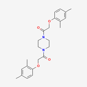 molecular formula C24H30N2O4 B12134723 Piperazine, 1,4-bis((2,4-dimethylphenoxy)acetyl)- CAS No. 143189-96-2