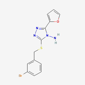 5-[(3-Bromophenyl)methylthio]-3-(2-furyl)-1,2,4-triazole-4-ylamine