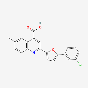 2-[5-(3-Chlorophenyl)furan-2-yl]-6-methylquinoline-4-carboxylic acid