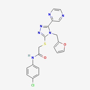 N-(4-chlorophenyl)-2-{[4-(furan-2-ylmethyl)-5-(pyrazin-2-yl)-4H-1,2,4-triazol-3-yl]sulfanyl}acetamide