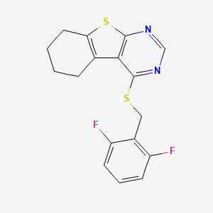 4-[(2,6-Difluorobenzyl)sulfanyl]-5,6,7,8-tetrahydro[1]benzothieno[2,3-d]pyrimidine