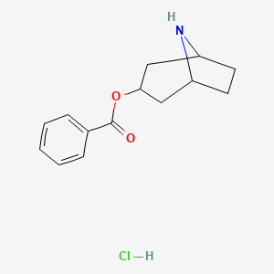 molecular formula C14H18ClNO2 B1213485 8-Azabicyclo(3.2.1)octan-3-yl benzoate hydrochloride CAS No. 17366-47-1