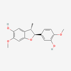 molecular formula C17H18O5 B1213488 Melanoxin, (-)- CAS No. 25089-37-6