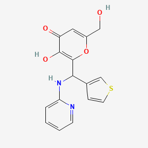 3-Hydroxy-6-(hydroxymethyl)-2-[(2-pyridylamino)-3-thienylmethyl]pyran-4-one