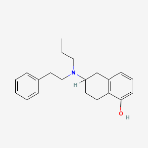 molecular formula C21H27NO B1213490 2-(N-Propyl-N-phenethylamino)-5-hydroxytetralin CAS No. 87857-27-0