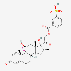 molecular formula C29H33FO9S B1213493 Dexamethasone-21-sulfobenzoate CAS No. 16978-57-7