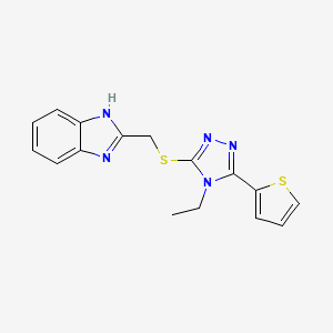 2-({[4-ethyl-5-(thiophen-2-yl)-4H-1,2,4-triazol-3-yl]sulfanyl}methyl)-1H-benzimidazole