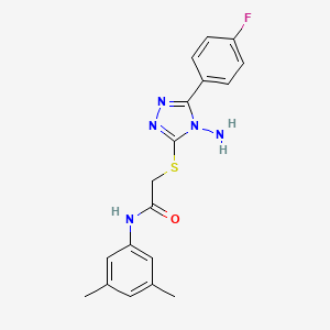 2-[4-amino-5-(4-fluorophenyl)(1,2,4-triazol-3-ylthio)]-N-(3,5-dimethylphenyl)a cetamide