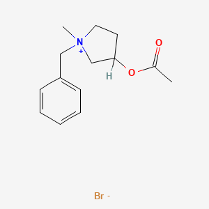 molecular formula C14H20BrNO2 B1213498 3-Acetyloxy-1-benzyl-1-methylpyrrolidinium bromide CAS No. 52-61-9