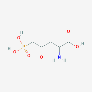 molecular formula C5H10NO6P B121350 2-氨基-4-氧代-5-膦代戊酸 CAS No. 150039-21-7