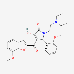 1-[2-(diethylamino)ethyl]-3-hydroxy-4-[(7-methoxy-1-benzofuran-2-yl)carbonyl]-5-(2-methoxyphenyl)-1,5-dihydro-2H-pyrrol-2-one