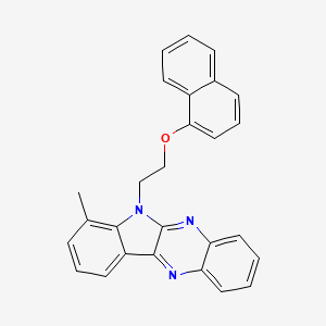 [2-(4-Methylindolo[2,3-b]quinoxalin-5-yl)ethoxy]naphthalene