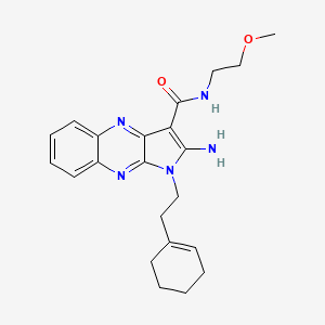 2-amino-1-[2-(cyclohexen-1-yl)ethyl]-N-(2-methoxyethyl)pyrrolo[3,2-b]quinoxaline-3-carboxamide