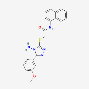 2-[4-amino-5-(3-methoxyphenyl)(1,2,4-triazol-3-ylthio)]-N-naphthylacetamide