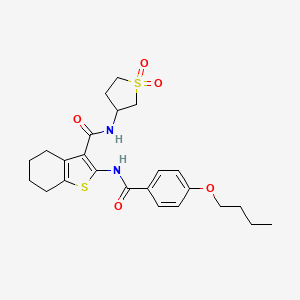 2-{[(4-butoxyphenyl)carbonyl]amino}-N-(1,1-dioxidotetrahydrothiophen-3-yl)-4,5,6,7-tetrahydro-1-benzothiophene-3-carboxamide