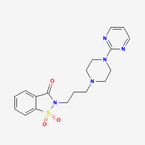 molecular formula C18H21N5O3S B1213509 Revospirone CAS No. 95847-87-3