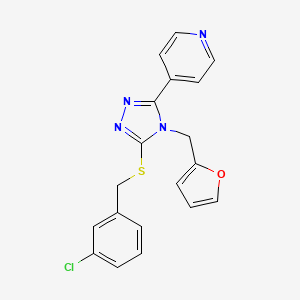 3-[(3-Chlorophenyl)methylthio]-4-(2-furylmethyl)-5-(4-pyridyl)-1,2,4-triazole