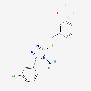 3-(3-chlorophenyl)-5-{[3-(trifluoromethyl)benzyl]sulfanyl}-4H-1,2,4-triazol-4-amine