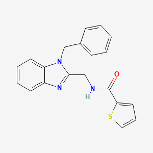 molecular formula C20H17N3OS B12135209 N-[(1-benzyl-1H-benzimidazol-2-yl)methyl]thiophene-2-carboxamide 