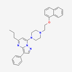 1-[2-(Naphthalen-1-yloxy)ethyl]-4-{3-phenyl-5-propylpyrazolo[1,5-a]pyrimidin-7-yl}piperazine