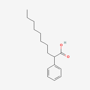 molecular formula C16H24O2 B1213522 Phenyldecanoic acid 