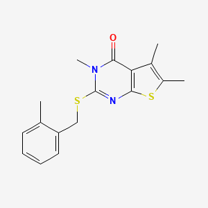 3,5,6-trimethyl-2-[(2-methylbenzyl)sulfanyl]thieno[2,3-d]pyrimidin-4(3H)-one