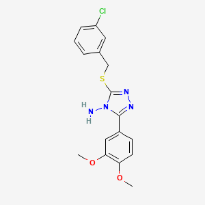 3-[(3-chlorobenzyl)sulfanyl]-5-(3,4-dimethoxyphenyl)-4H-1,2,4-triazol-4-amine