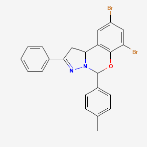 7,9-Dibromo-5-(4-methylphenyl)-2-phenyl-1,10b-dihydropyrazolo[1,5-c][1,3]benzoxazine