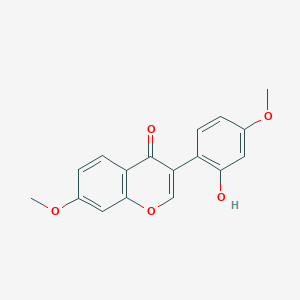 molecular formula C17H14O5 B1213530 4H-1-benzopyran-4-one, 3-(2-hydroxy-4-methoxyphenyl)-7-methoxy- CAS No. 19725-42-9