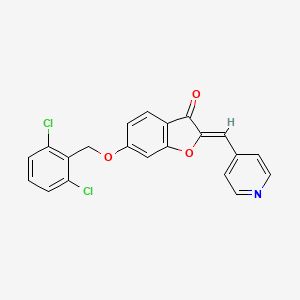 molecular formula C21H13Cl2NO3 B12135318 6-[(2,6-Dichlorophenyl)methoxy]-2-(4-pyridylmethylene)benzo[b]furan-3-one 