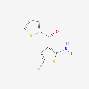 molecular formula C10H9NOS2 B1213532 (2-Amino-5-methyl-3-thiophenyl)-thiophen-2-ylmethanone 