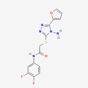 2-(4-amino-5-(2-furyl)(1,2,4-triazol-3-ylthio))-N-(3,4-difluorophenyl)acetamid e