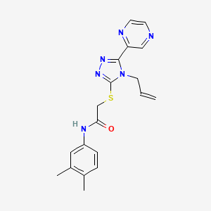 N-(3,4-dimethylphenyl)-2-{[4-(prop-2-en-1-yl)-5-(pyrazin-2-yl)-4H-1,2,4-triazol-3-yl]sulfanyl}acetamide