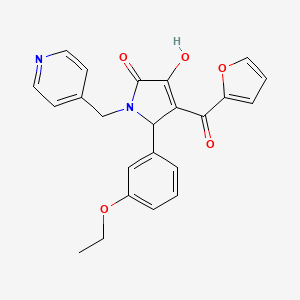 molecular formula C23H20N2O5 B12135387 5-(3-Ethoxy-phenyl)-4-(furan-2-carbonyl)-3-hydroxy-1-pyridin-4-ylmethyl-1,5-dihydro-pyrrol-2-one 