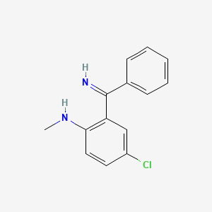 molecular formula C14H13ClN2 B1213541 2-(Methylamino)-5-chlorobenzophenone imine CAS No. 5606-40-6