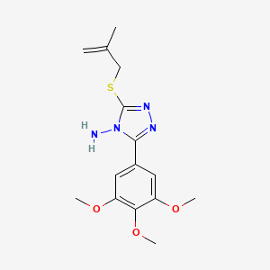 3-[(2-methylprop-2-en-1-yl)sulfanyl]-5-(3,4,5-trimethoxyphenyl)-4H-1,2,4-triazol-4-amine