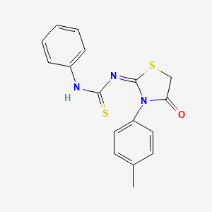 1-[(2E)-3-(4-methylphenyl)-4-oxo-1,3-thiazolidin-2-ylidene]-3-phenylthiourea