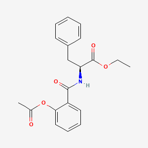 molecular formula C20H21NO5 B1213546 Aspirin phenylalanine ethyl ester CAS No. 76748-72-6