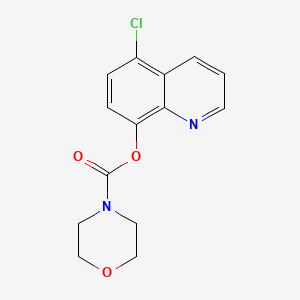 molecular formula C14H13ClN2O3 B12135460 5-Chloroquinolin-8-yl morpholine-4-carboxylate 