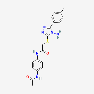 N-[4-(acetylamino)phenyl]-2-{[4-amino-5-(4-methylphenyl)-4H-1,2,4-triazol-3-yl]sulfanyl}acetamide